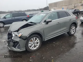 2023 Audi Q3 S line Premium with VIN WA1DECF33P1124378, listed as a Copart auction lot 50222965 with 37,618 mi miles and Salvage Title. Bid and sale history available at carsss.com. Image 1.