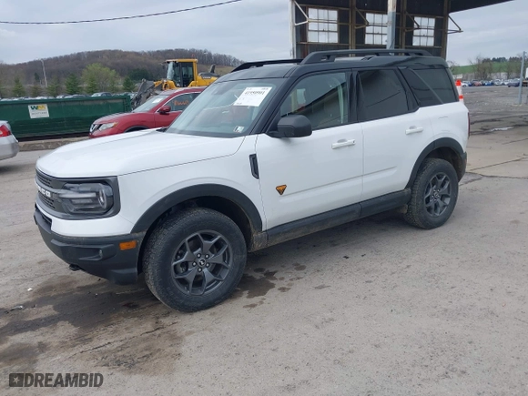 2021 Ford Bronco Sport Badlands with VIN 3FMCR9D96MRA04782, listed as a IAAI auction lot 41950901 with 53,174 mi miles. Bid and sale history available at carsss.com. Image 2.