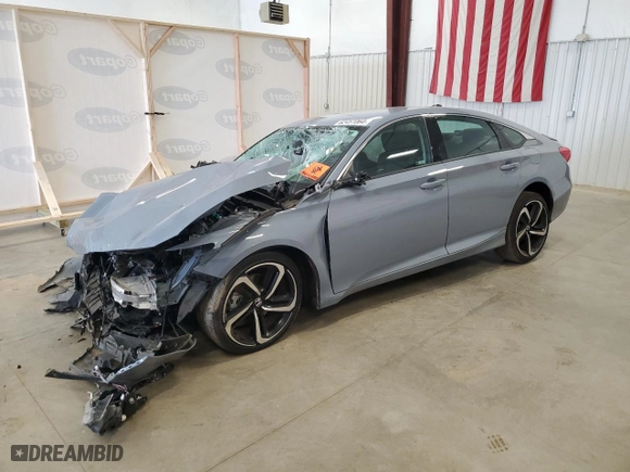2022 Honda Accord Sedan Sport SE with VIN 1HGCV1F45NA082115, listed as a Copart auction lot 62451064 with 0 mi miles and Salvage Title. Bid and sale history available at carsss.com. Image 1.