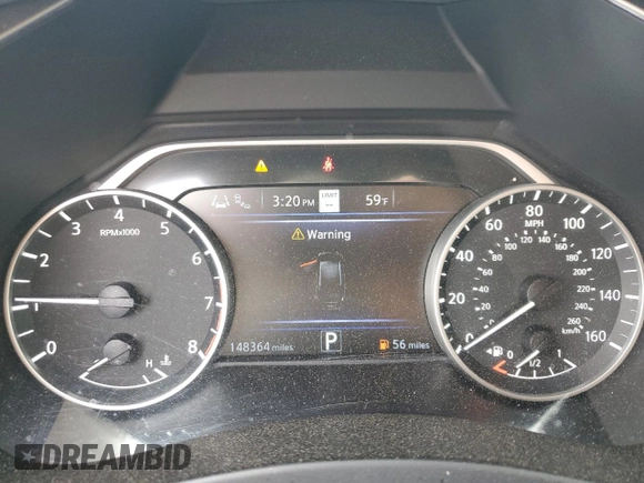 2020 Nissan Murano SL z VIN 5N1AZ2CS0LN103859, wystawiony jako Copart lot #53652915 z przebiegiem 148 364 mil mil oraz Szkoda całkowita • Salvage title. Historia ofert i sprzedaży dostępna na DreamBid. Obrazek 9.