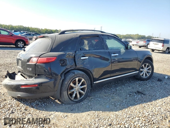 2008 Infiniti FX35 with VIN JNRAS08W08X206168, listed as a Copart auction lot 74322414 with 0 mi miles and Salvage Title. Bid and sale history available at carsss.com. Image 3.