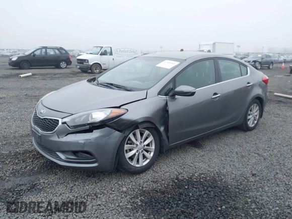 2014 Kia Forte EX with VIN KNAFX4A8XE5213014, listed as a IAAI auction lot 41000589 with 89,890 mi miles. Bid and sale history available at carsss.com. Image 17.