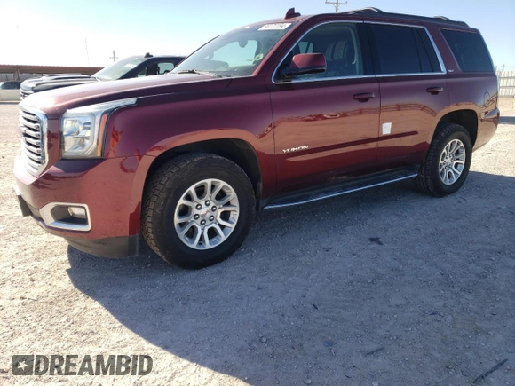 2019 GMC Yukon SLT Standard Edition with VIN 1GKS2DKC7KR319416, listed as a Copart auction lot 80272194 with 53,848 mi miles and Salvage Title. Bid and sale history available at carsss.com. Image 1.