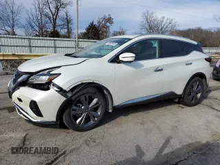 2023 Nissan Murano Platinum z VIN 5N1AZ2DS3PC116993, wystawiony jako Copart lot #45849445 z przebiegiem 15 690 mil mil oraz Szkoda całkowita • Salvage title. Historia ofert i sprzedaży dostępna na DreamBid. Obrazek 1.