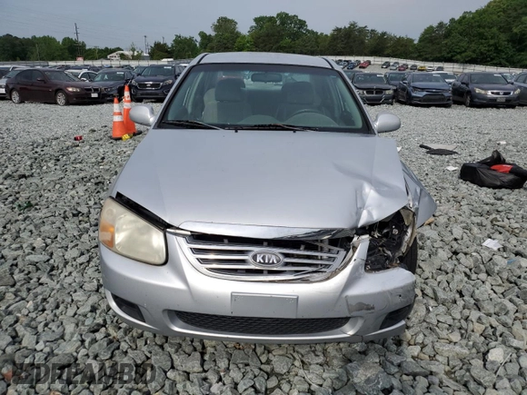 2007 Kia Spectra EX with VIN KNAFE121375410633, listed as a Copart auction lot 57424305 with Not provided miles and Salvage title. Bid and sale history available at DreamBid. Image 5.