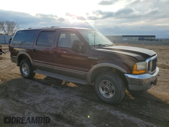 2001 Ford Excursion Limited z VIN 1FMNU42S51EA39795, wystawiony jako Copart lot #78439524 z przebiegiem 232 277 mil mil oraz Szkoda całkowita • Salvage title. Historia ofert i sprzedaży dostępna na DreamBid. Obrazek 4.