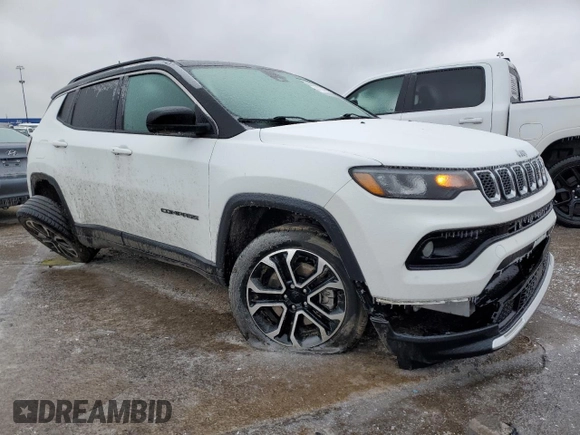2023 Jeep Compass Limited with VIN 3C4NJDCN0PT531701, listed as a Copart auction lot 44122455 with 16,497 mi miles and Salvage Title. Bid and sale history available at carsss.com. Image 4.