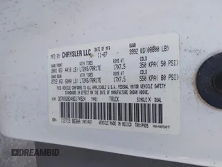 2008 Dodge 2500 ST with VIN 3D7KR28D48G174524, listed as a IAAI auction lot 41657251 with Not Provided miles and . Bid and sale history available at DreamBid. Image 9.