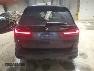 2022 BMW X7 M50i with VIN 5UXCX6C0XN9K45266, listed as a Copart auction lot 45732455 with 29,660 mi miles and Salvage Title. Bid and sale history available at carsss.com. Image 6.