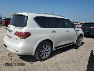 2012 Infiniti QX56 7-passenger with VIN JN8AZ2NF9C9517580, listed as a Copart auction lot 66382334 with 176,182 mi miles and Clean Title. Bid and sale history available at carsss.com. Image 3.