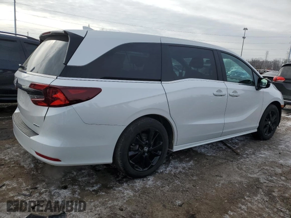 2023 Honda Odyssey Sport with VIN 5FNRL6H74PB069353, listed as a Copart auction lot 44783665 with 12,202 mi miles and Salvage Title. Bid and sale history available at carsss.com. Image 3.