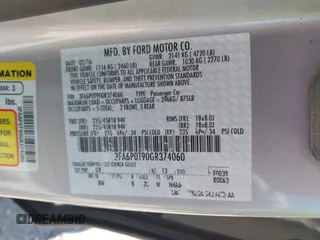 2016 Ford Fusion SE with VIN 3FA6P0T90GR374060, listed as a IAAI auction lot 42037332 with 145,676 mi miles. Bid and sale history available at carsss.com. Image 9.