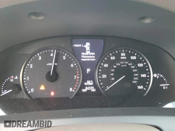 2015 Lexus LS 460 with VIN JTHBL5EF1F5133080, listed as a Copart auction lot 86340264 with 84,729 mi miles and Salvage title. Bid and sale history available at DreamBid. Image 9.