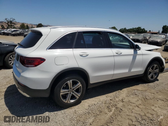 2020 Mercedes-Benz GLC 300 with VIN W1N0G8DB6LF765634, listed as a Copart auction lot 58969615 with 79,498 mi miles and Salvage title. Bid and sale history available at DreamBid. Image 3.