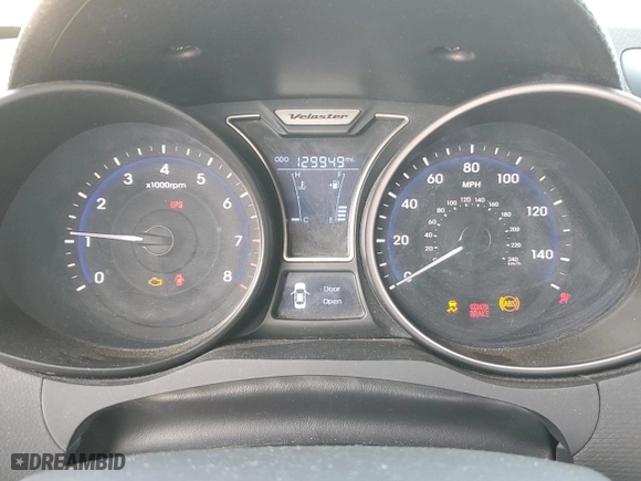 2014 Hyundai Veloster Turbo with VIN KMHTC6AE0EU192680, listed as a Copart auction lot 54486575 with 129,949 mi miles and Clean Title. Bid and sale history available at carsss.com. Image 9.