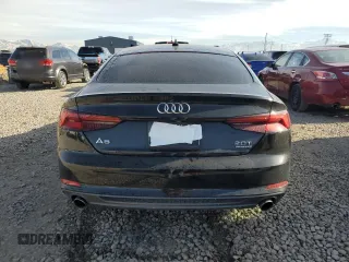 2018 Audi A5 Sportback Premium with VIN WAUDNCF59JA017458, listed as a Copart auction lot 88017795 with 81,412 mi miles and Salvage Title. Bid and sale history available at carsss.com. Image 6.