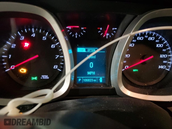 2016 Chevrolet Equinox LT with VIN 2GNALCEK9G6265922, listed as a Copart auction lot 46327025 with 106,823 mi miles and Salvage Title. Bid and sale history available at carsss.com. Image 9.