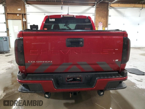2021 Chevrolet Colorado 4WD Work Truck with VIN 1GCGTBEN9M1142692, listed as a Copart auction lot 51761695 with 75,374 mi miles and Salvage title. Bid and sale history available at DreamBid. Image 6.