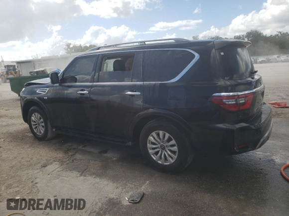 2021 Nissan Armada SV with VIN JN8AY2ACXM9146249, listed as a Copart auction lot 76587094 with 53,812 mi miles and Salvage Title. Bid and sale history available at carsss.com. Image 2.