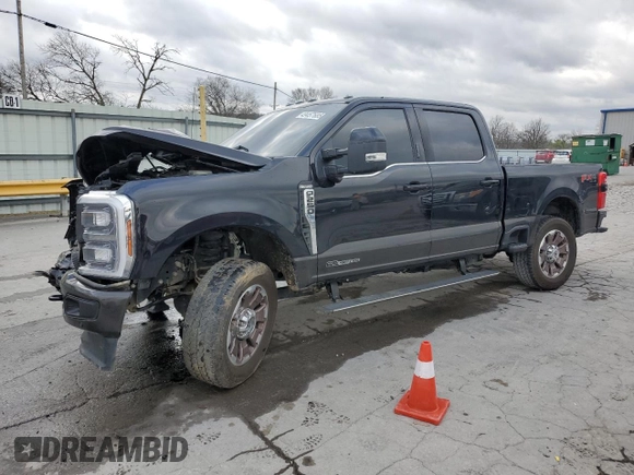 2024 Ford Super Duty F-250 SRW XL with VIN 1FT8W2BT9REE45485, listed as a Copart auction lot 49457685 with 21,713 mi miles and Salvage Title. Bid and sale history available at carsss.com. Image 1.