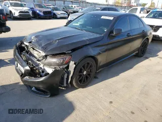 2017 Mercedes-Benz C 63 AMG with VIN 55SWF8GB9HU205956, listed as a Copart auction lot 52027545 with 81,191 mi miles and Salvage title. Bid and sale history available at DreamBid. Image 1.
