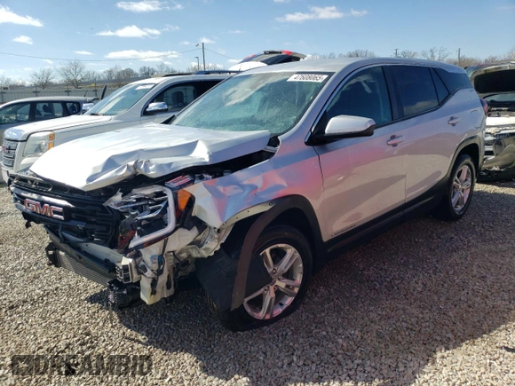 2022 GMC Terrain SLE with VIN 3GKALMEVXNL128557, listed as a Copart auction lot 47608065 with 43,595 mi miles and Salvage title. Bid and sale history available at DreamBid. Image 1.