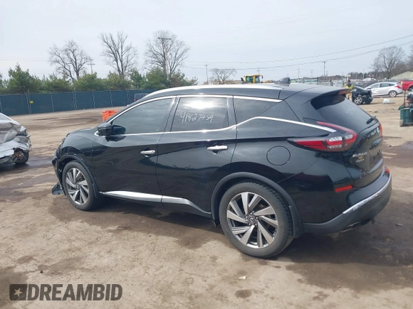 2019 Nissan Murano SL z VIN 5N1AZ2MS4KN153502, wystawiony jako IAAI lot #41827759 z przebiegiem 88 792 mil mil oraz . Historia ofert i sprzedaży dostępna na DreamBid. Obrazek 14.