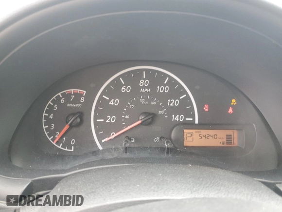 2014 Nissan Versa S Plus with VIN 3N1CN7AP5EL809462, listed as a Copart auction lot 51427155 with 54,240 mi miles and Salvage Title. Bid and sale history available at DreamBid. Image 9.