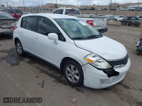 2008 Nissan Versa 1.8 S with VIN 3N1BC13E18L354964, listed as a IAAI auction lot 41581663 with 134,321 mi miles. Bid and sale history available at carsss.com. Image 1.
