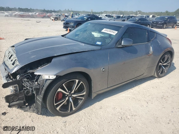 2019 Nissan 370Z Coupe with VIN JN1AZ4EH9KM421214, listed as a Copart auction lot 68438054 with 49827 miles and Salvage Title. Bid and sale history available at carsss.com. Image 1.