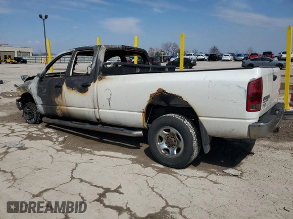 2004 Dodge 2500 SLT with VIN 3D7KU28C64G126913, listed as a Copart auction lot 52703375 with Not Provided miles and Non Repairable. Bid and sale history available at DreamBid. Image 2.