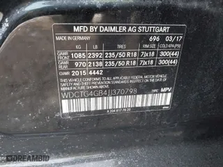 2018 Mercedes-Benz GLA with VIN WDCTG4GB4JJ370798, listed as a IAAI auction lot 41505371 with 182,592 mi miles. Bid and sale history available at carsss.com. Image 9.