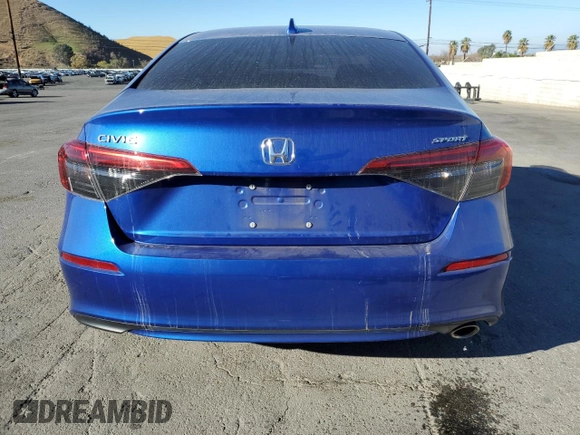 2022 Honda Civic Sedan Sport with VIN 2HGFE2F53NH581024, listed as a Copart auction lot 88352865 with 42,773 mi miles and Salvage Title. Bid and sale history available at carsss.com. Image 6.