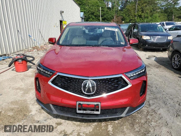 2023 Acura RDX w/Technology Package with VIN 5J8TC2H54PL024618, listed as a Copart auction lot 64178454 with 11,058 mi miles and Salvage Title. Bid and sale history available at carsss.com. Image 5.