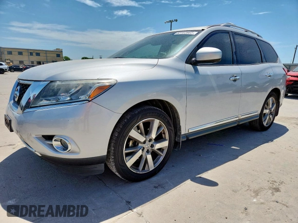 2016 Nissan Pathfinder Platinum with VIN 5N1AR2MNXGC665732, listed as a Copart auction lot 63183965 with 102,473 mi miles and Salvage title. Bid and sale history available at DreamBid. Image 1.