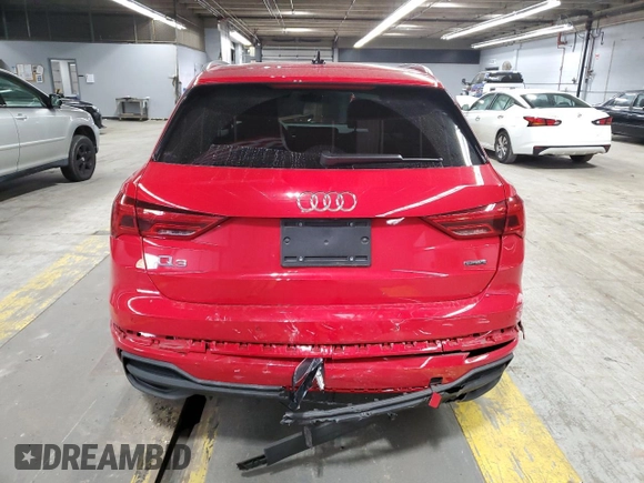 2023 Audi Q3 S line Premium Plus with VIN WA1EECF35P1040308, listed as a Copart auction lot 60119435 with 12,244 mi miles and Salvage title. Bid and sale history available at DreamBid. Image 6.