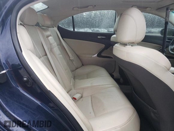 2012 Lexus IS 250 with VIN JTHCF5C26C2035865, listed as a Copart auction lot 56249815 with 120,558 mi miles and Salvage title. Bid and sale history available at DreamBid. Image 10.