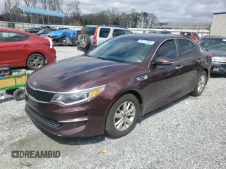 2016 Kia Optima LX with VIN 5XXGT4L35GG041185, listed as a Copart auction lot 50171935 with 165,619 mi miles and Salvage title. Bid and sale history available at DreamBid. Image 1.