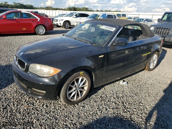 2010 BMW 1 Series 128i with VIN WBAUL7C5XAVE86796, listed as a Copart auction lot 73856004 with 144,895 mi miles and Salvage Title. Bid and sale history available at carsss.com. Image 1.