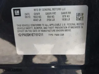 2014 Chevrolet Cruze LS with VIN 1G1PA5SH1E7181211, listed as a IAAI auction lot 41850676 with 128,893 mi miles. Bid and sale history available at carsss.com. Image 9.