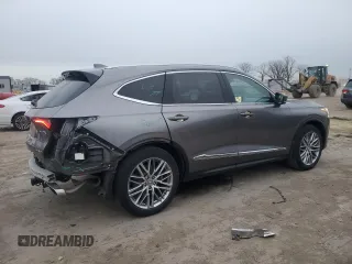 2022 Acura MDX w/Advance Package with VIN 5J8YE1H81NL032600, listed as a Copart auction lot 84120034 with 24,023 mi miles and Salvage Title. Bid and sale history available at carsss.com. Image 3.