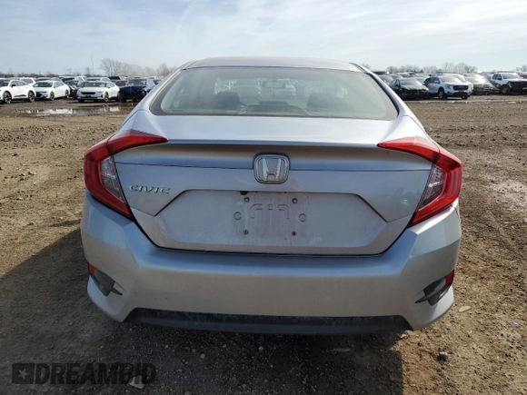 2016 Honda Civic LX with VIN 19XFC2F58GE049321, listed as a Copart auction lot 48092535 with 145,326 mi miles and Salvage Title. Bid and sale history available at carsss.com. Image 6.