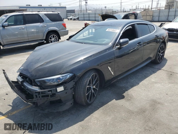 2020 BMW 8 Series M850i with VIN WBAGV8C01LCE50737, listed as a Copart auction lot 58318665 with Not provided miles and Salvage title. Bid and sale history available at DreamBid. Image 1.