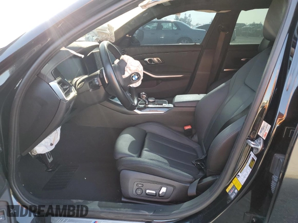 2021 BMW 3 Series 330e with VIN 3MW5P7J03M8C03997, listed as a Copart auction lot 83113614 with 0 mi miles and Salvage Title. Bid and sale history available at carsss.com. Image 7.