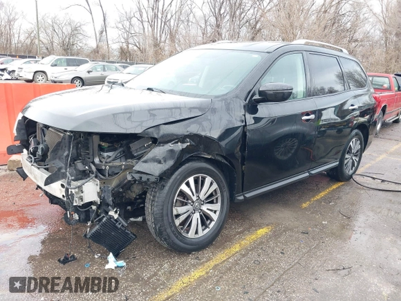 2017 Nissan Pathfinder SL with VIN 5N1DR2MM9HC664948, listed as a IAAI auction lot 41213747 with 93,521 mi miles. Bid and sale history available at carsss.com. Image 18.