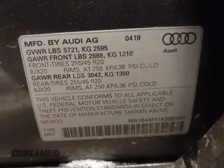 2019 Audi SQ5 Premium Plus z VIN WA1B4AFY1K2097033, wystawiony jako IAAI lot #41433068 z przebiegiem 47 730 mil mil oraz . Historia ofert i sprzedaży dostępna na DreamBid. Obrazek 9.