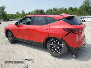 2023 Chevrolet Blazer RS with VIN 3GNKBKRS2PS220172, listed as a Copart auction lot 61058595 with 22,607 mi miles and Salvage title. Bid and sale history available at DreamBid. Image 2.