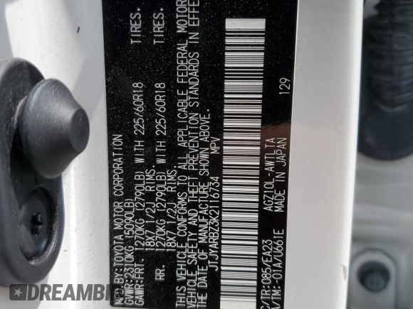 2019 Lexus NX 300 с VIN JTJYARBZ3K2116734, выставлен на аукционе Copart как лот 56669915 с пробегом 96 907 миль миль и Списание • Salvage title. История ставок и продаж доступна на DreamBid. Изображение 13.
