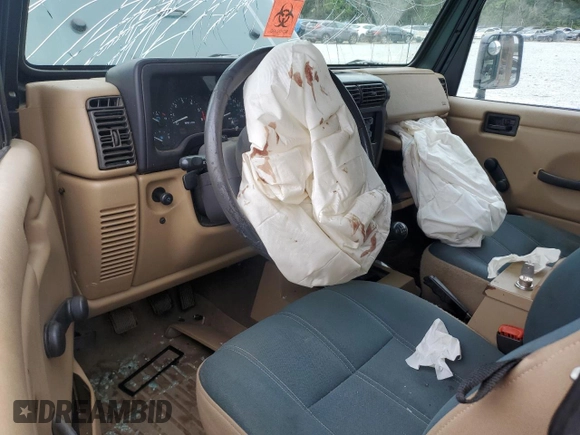 1999 Jeep Wrangler Sahara with VIN 1J4FY49S0XP489462, listed as a Copart auction lot 54750405 with 134,134 mi miles and Non repairable. Bid and sale history available at DreamBid. Image 8.