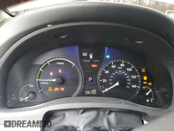 2010 Lexus RX 450h with VIN JTJBC1BA9A2409340, listed as a Copart auction lot 50181495 with 106,705 mi miles and Salvage Title. Bid and sale history available at DreamBid. Image 9.